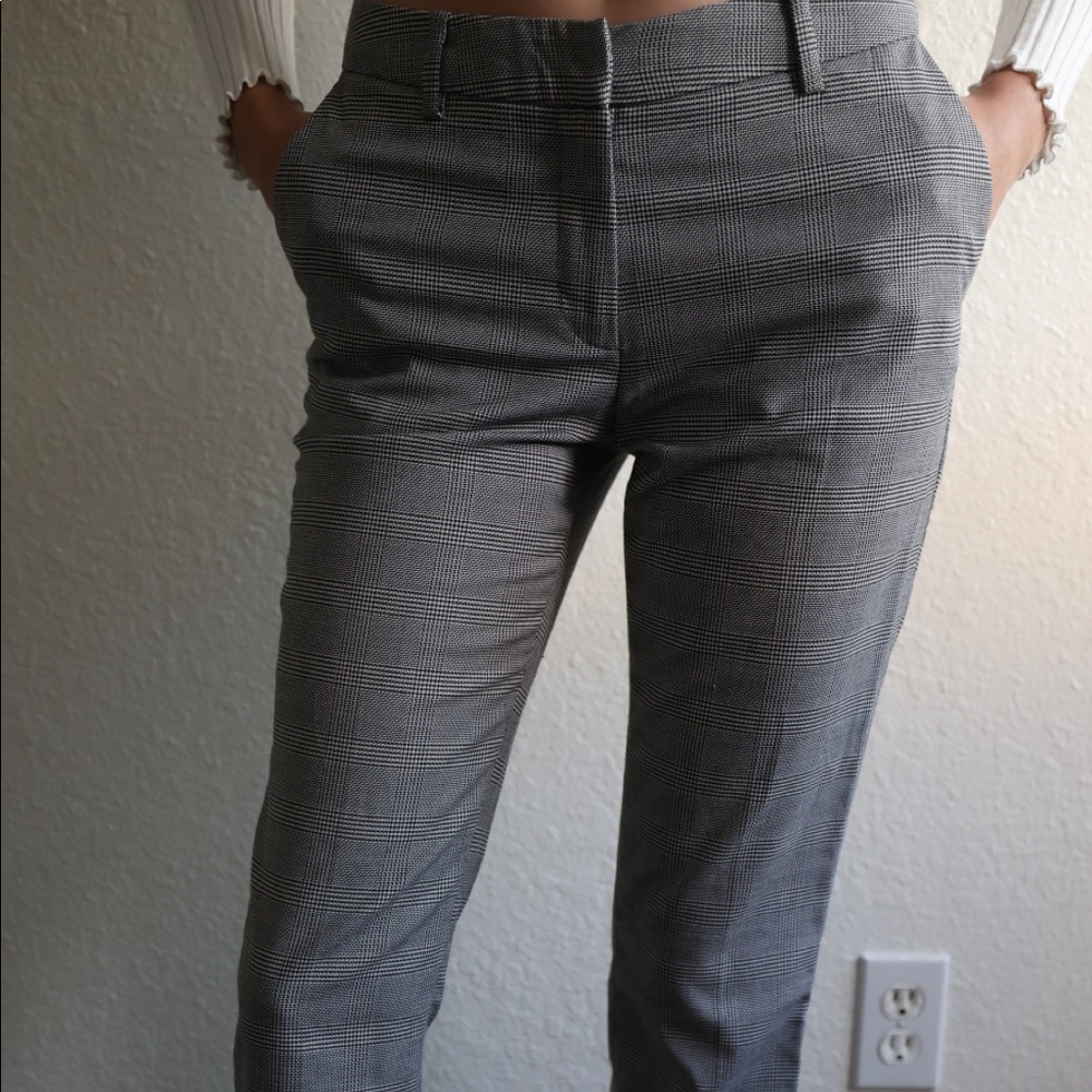 H&M Mid-Rise Straight Leg Slacks